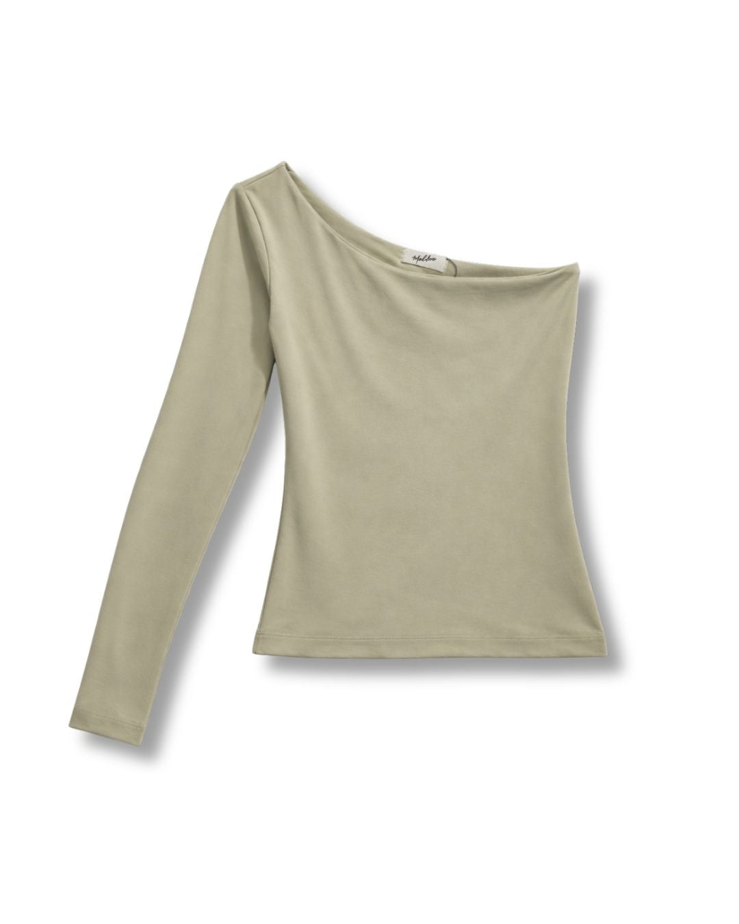 Blusa Manga Longa Um Ombro Só Bege