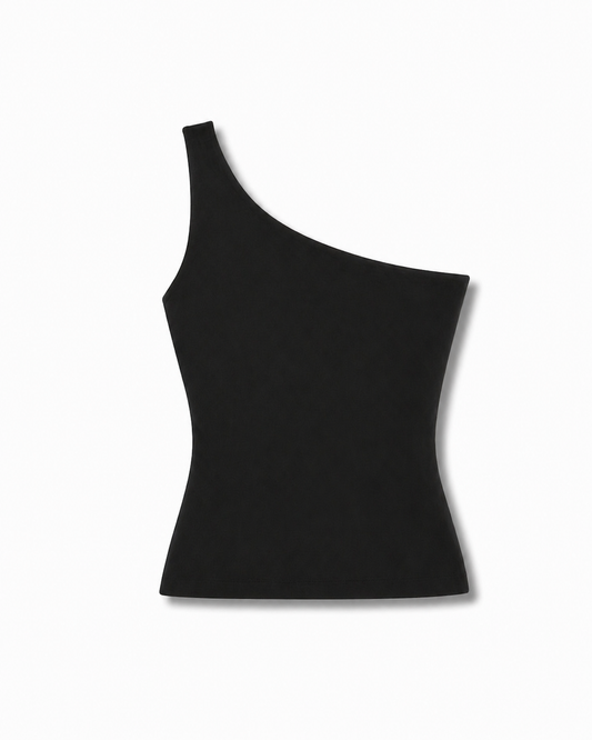 Blusa Um Ombro Só Preta
