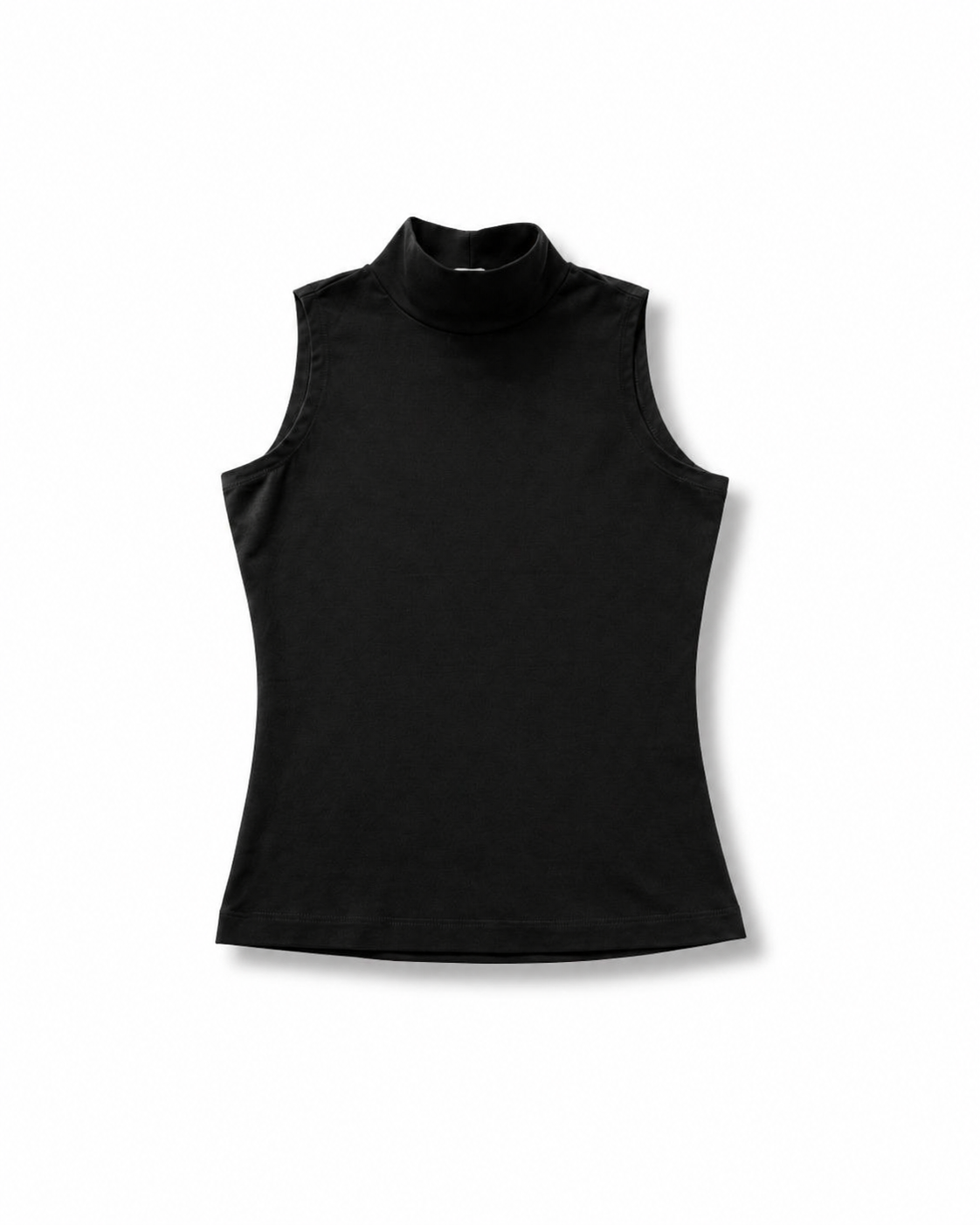 Blusa Sem Manga Gola Alta Preta