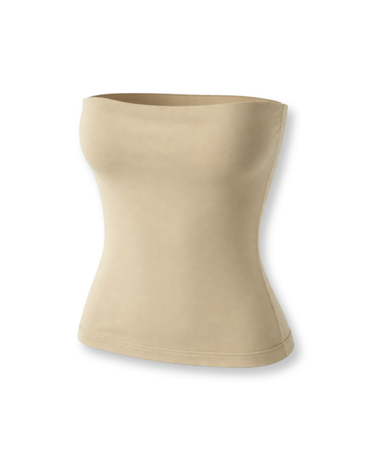 Blusa Sem Alça Bege